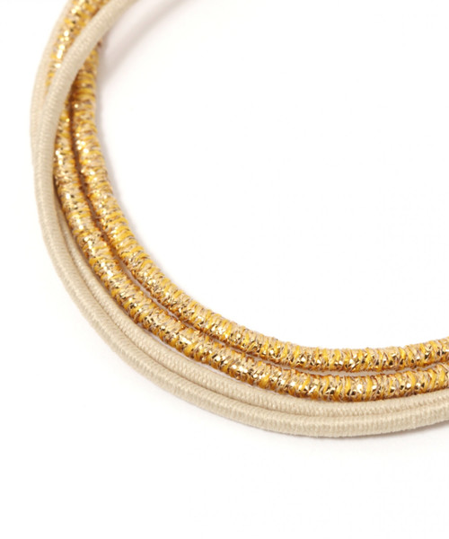 niko and...（ニコアンド）の「ラメコンビヘアゴム（ヘアゴム・レディース・ホワイト/ブラック/ネイビー/ピンク/ブルー/マスタード・0）」の8枚目の写真