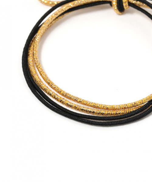 niko and...（ニコアンド）の「ラメコンビヘアゴム（ヘアゴム・レディース・ホワイト/ブラック/ネイビー/ピンク/ブルー/マスタード・0）」の9枚目の写真