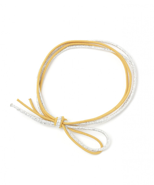 niko and...（ニコアンド）の「ラメコンビヘアゴム（ヘアゴム・レディース・ホワイト/ブラック/ネイビー/ピンク/ブルー/マスタード・0）」の5枚目の写真