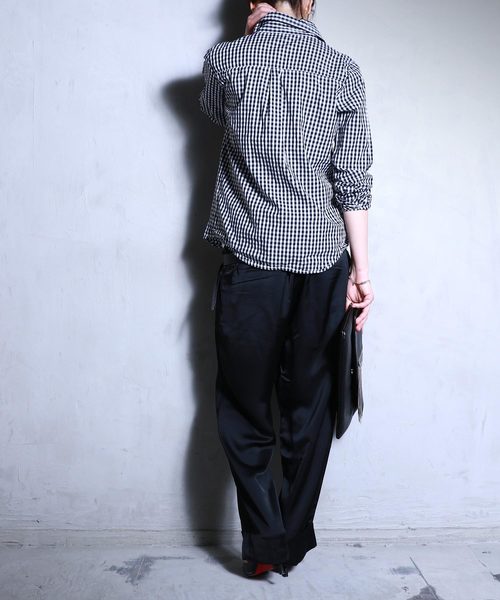 antiqua(アンティカ)の「マットサテンパンツ(その他パンツ・レディース・ブラック/ライトカーキ/ピンク・FREE)」の8枚目の写真