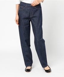 Samansa Mos2 blue | デニムストレートパンツ(デニムパンツ)