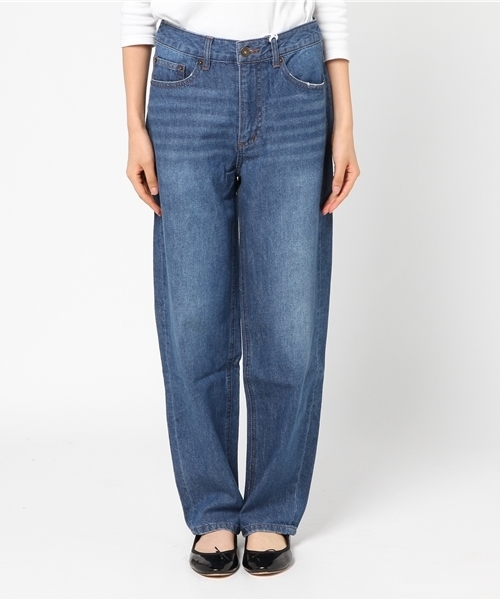 Samansa Mos2 blue（サマンサモスモスブルー）の「デニムストレートパンツ（デニムパンツ・レディース・ブルー/ネイビー・LARGE/MEDIUM/SMALL）」の9枚目の写真