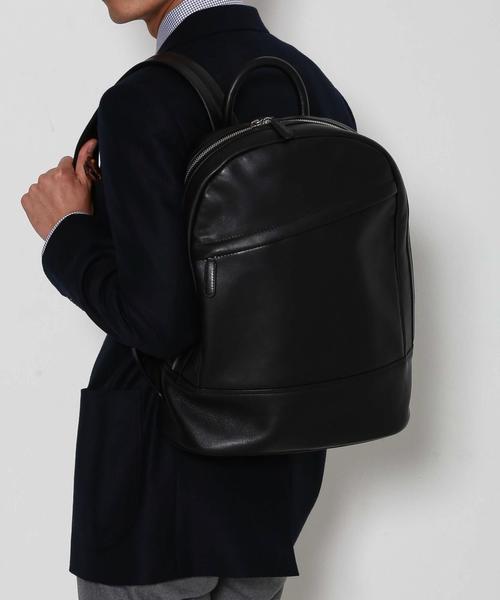 green label relaxing（グリーンレーベルリラクシング）の「F/NAPPA レザー デイパック / バックパック 2 ◆（バックパック/リュック・メンズ・ダークブラウン/ブラック・FREE）」の2枚目の写真