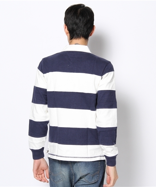 TOMMY HILFIGER(トミーヒルフィガー)の「CANDOR PIECE-DYE RUGBY SHIRT - VINTAGE FIT(ポロシャツ・メンズ・ネイビー/レッド・XX-LARGE/X-LARGE/LARGE/MEDIUM/SMALL)」の4枚目の写真