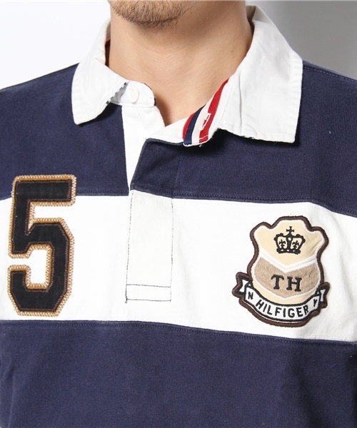 TOMMY HILFIGER(トミーヒルフィガー)の「CANDOR PIECE-DYE RUGBY SHIRT - VINTAGE FIT(ポロシャツ・メンズ・ネイビー/レッド・XX-LARGE/X-LARGE/LARGE/MEDIUM/SMALL)」の5枚目の写真