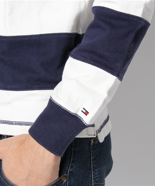 TOMMY HILFIGER(トミーヒルフィガー)の「CANDOR PIECE-DYE RUGBY SHIRT - VINTAGE FIT(ポロシャツ・メンズ・ネイビー/レッド・XX-LARGE/X-LARGE/LARGE/MEDIUM/SMALL)」の6枚目の写真
