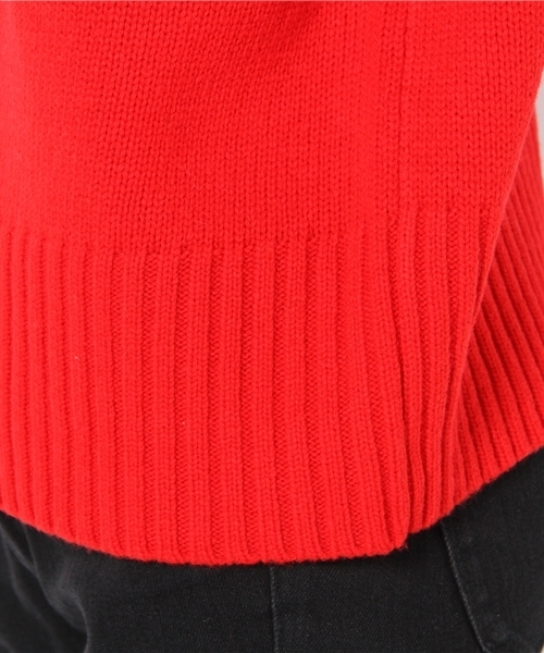 Demi-Luxe BEAMS（デミルクス ビームス）の「□Traditional Weatherwear / ウール ボートネック プルオーバー（ニット/セーター・レディース・レッド/ネイビー・ONE SIZE）」の7枚目の写真