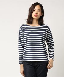 Samansa Mos2 blue | バスクシャツ(Tシャツ/カットソー)