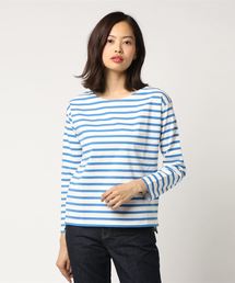 Samansa Mos2 blue | バスクシャツ(Tシャツ/カットソー)