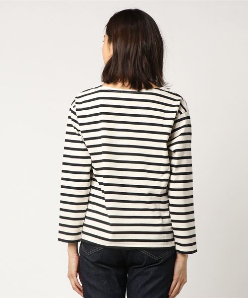 Samansa Mos2 blue（サマンサモスモスブルー）の「バスクシャツ（Tシャツ/カットソー・レディース・キナリ/グレー/ブルー/ネイビー/キャメル/ピンク・MEDIUM/LARGE）」の8枚目の写真