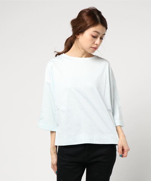 SHIPS Days（シップスデイズ）の「SHIPS Days:カフススリーブワイドプルオーバートップス（Tシャツ/カットソー・レディース・ホワイト/ライトグレー/ベージュ/ライトブルー/ネイビー・ONE SIZE）」の9枚目の写真