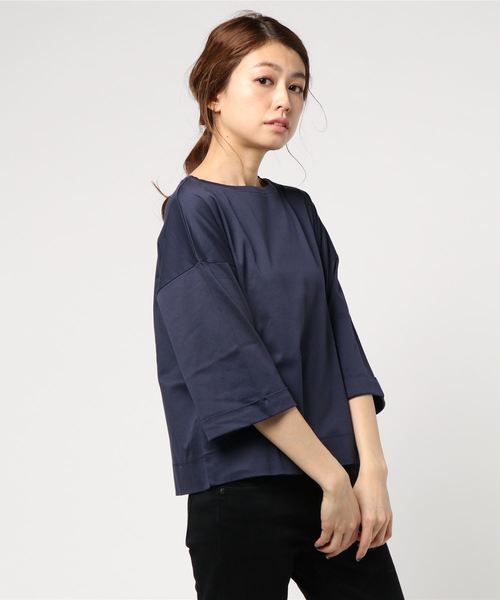 SHIPS Days（シップスデイズ）の「SHIPS Days:カフススリーブワイドプルオーバートップス（Tシャツ/カットソー・レディース・ホワイト/ライトグレー/ベージュ/ライトブルー/ネイビー・ONE SIZE）」の8枚目の写真