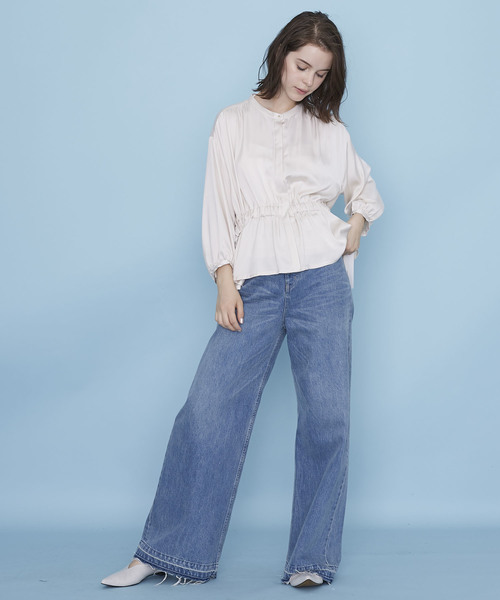 UNITED TOKYO（ユナイテッドトウキョウ）の「フィブリルサテンブラウス（シャツ/ブラウス・レディース・ホワイト/ブラック/ベージュ・1）」の10枚目の写真