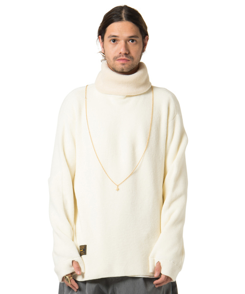 glamb サルマン タートルネック ニット ホワイト 長袖 セーター L glamb（グラム）の「Sulman turtle knit / サルマンタートルニット