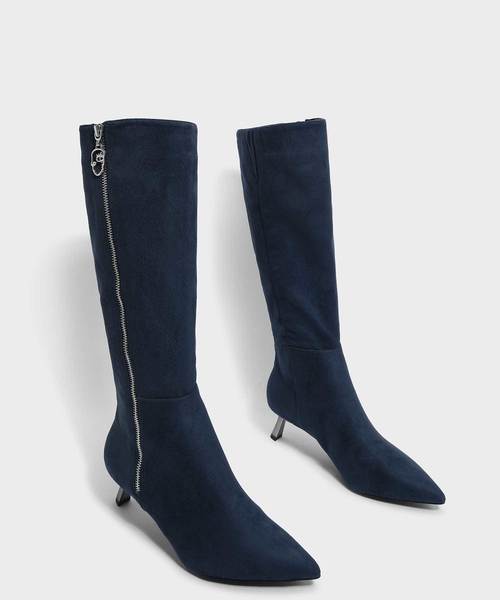 CHARLES & KEITH(チャールズ & キース)の「スラントヒールニーブーツ / SLANT HEEL KNEE BOOTS(ブーツ・レディース・ブラック/ダークブルー・22.5cm/23cm/23.5cm/24.5cm/25cm/25.5cm)」の6枚目の写真