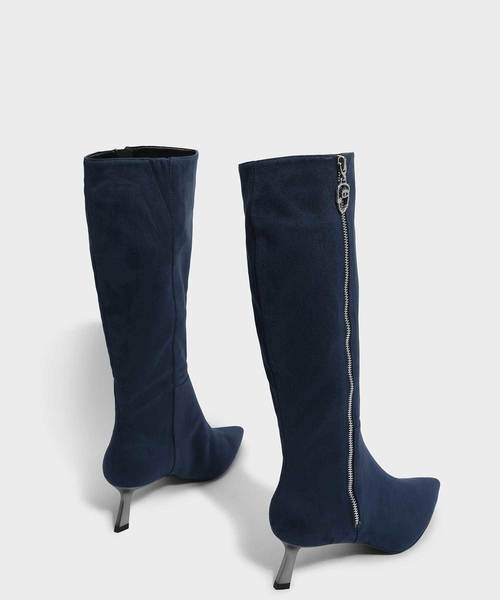 CHARLES & KEITH(チャールズ & キース)の「スラントヒールニーブーツ / SLANT HEEL KNEE BOOTS(ブーツ・レディース・ブラック/ダークブルー・22.5cm/23cm/23.5cm/24.5cm/25cm/25.5cm)」の7枚目の写真