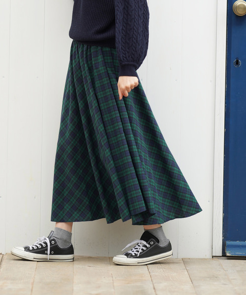 rps（アールピーエス）の「チェックたっぷりフレアースカート（スカート・レディース・ブラック/グリーン/イエロー・M）」の3枚目の写真