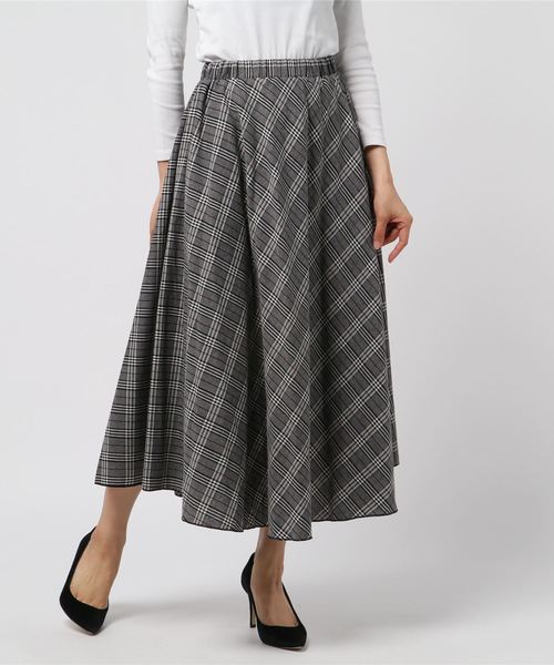 rps（アールピーエス）の「チェックたっぷりフレアースカート（スカート・レディース・ブラック/グリーン/イエロー・M）」の8枚目の写真