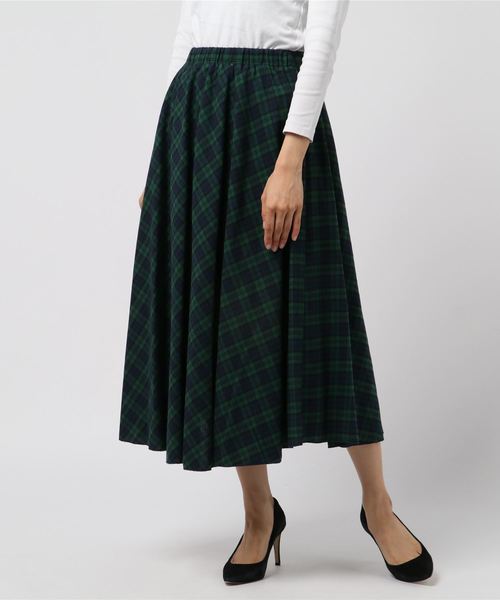 rps（アールピーエス）の「チェックたっぷりフレアースカート（スカート・レディース・ブラック/グリーン/イエロー・M）」の6枚目の写真