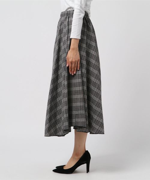 rps（アールピーエス）の「チェックたっぷりフレアースカート（スカート・レディース・ブラック/グリーン/イエロー・M）」の5枚目の写真