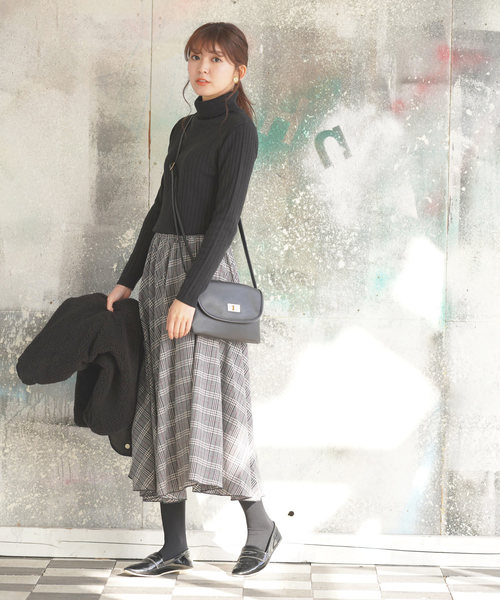 rps（アールピーエス）の「チェックたっぷりフレアースカート（スカート・レディース・ブラック/グリーン/イエロー・M）」の13枚目の写真