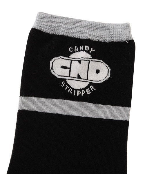 Candy Stripper(キャンディストリッパー)の「CND BICOLOR SOCKS(ソックス/靴下・レディース・ブラック/オフホワイト・FREE)」の6枚目の写真