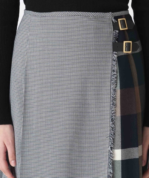 美品* ブルーレーベルクレストブリッジガンクラブチェックラップ