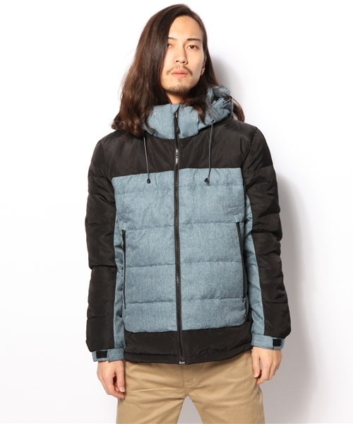 GIORDANO(ジョルダーノ)の「撥水ブロッキングフーデッドダウンジャケット(ダウンジャケット/コート・メンズ・グレー/ネイビー・MEDIUM/LARGE/X-LARGE)」の3枚目の写真