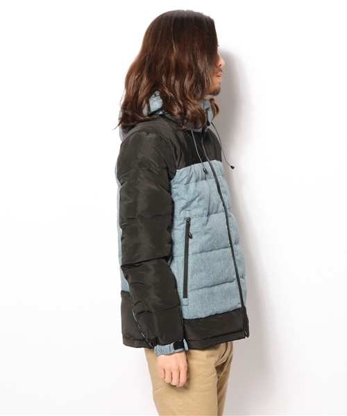 GIORDANO(ジョルダーノ)の「撥水ブロッキングフーデッドダウンジャケット(ダウンジャケット/コート・メンズ・グレー/ネイビー・MEDIUM/LARGE/X-LARGE)」の4枚目の写真
