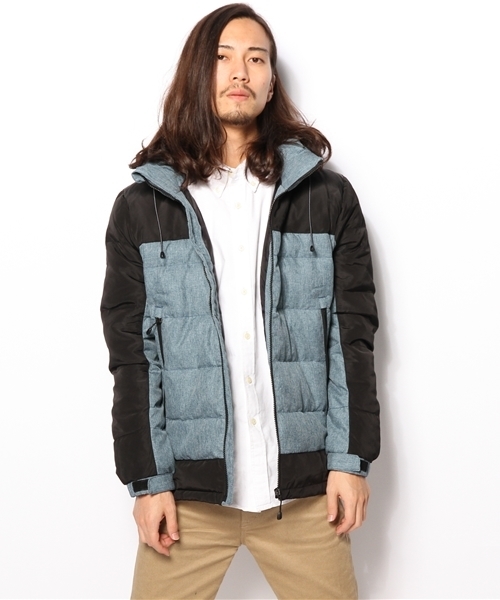 GIORDANO(ジョルダーノ)の「撥水ブロッキングフーデッドダウンジャケット(ダウンジャケット/コート・メンズ・グレー/ネイビー・MEDIUM/LARGE/X-LARGE)」の6枚目の写真