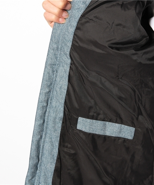 GIORDANO(ジョルダーノ)の「撥水ブロッキングフーデッドダウンジャケット(ダウンジャケット/コート・メンズ・グレー/ネイビー・MEDIUM/LARGE/X-LARGE)」の9枚目の写真