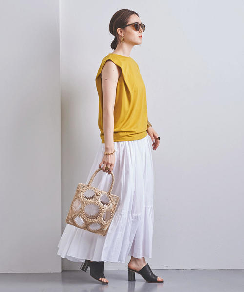 ユナイテッドアローズ UNITED ARROWS カットソー UWFM P PUFF GARTER FREEサイズ オフホワイト レディース j_p F-M12962 UNITED ARROWS（ユナイテッドアローズ）の「UWCB P/R タック