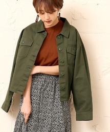 coca（coca） | ステンカラーショート丈ミリタリージャケット(ミリタリージャケット)
