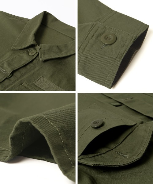 coca（coca）（コカ）の「ステンカラーショート丈ミリタリージャケット