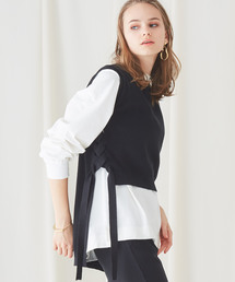 STUDIOUS | 【STUDIOUS】Ny/C レースアップ ニットベスト(ベスト)