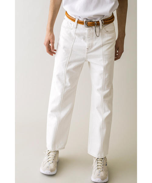 MONKEY TIME(モンキータイム)の「<monkey time> WHITE DENIM CENTER SEAM TROUSER/デニムパンツ(デニムパンツ・メンズ・ホワイト・L/S/M)」の1枚目の写真