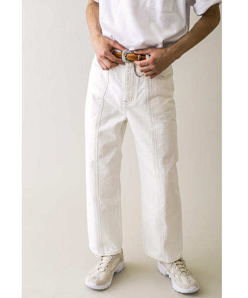 MONKEY TIME(モンキータイム)の「<monkey time> WHITE DENIM CENTER SEAM TROUSER/デニムパンツ(デニムパンツ・メンズ・ホワイト・L/S/M)」の2枚目の写真