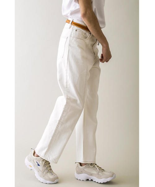 MONKEY TIME(モンキータイム)の「<monkey time> WHITE DENIM CENTER SEAM TROUSER/デニムパンツ(デニムパンツ・メンズ・ホワイト・L/S/M)」の4枚目の写真