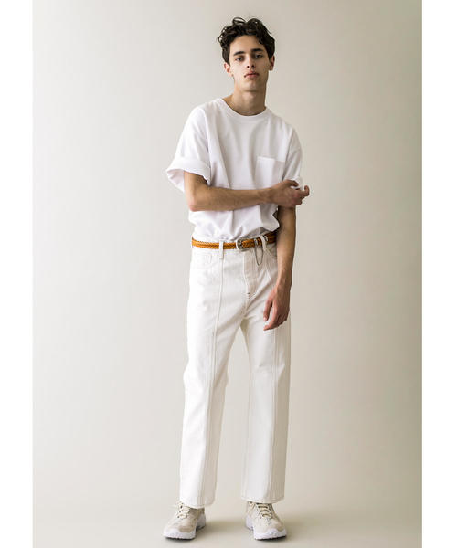 MONKEY TIME(モンキータイム)の「<monkey time> WHITE DENIM CENTER SEAM TROUSER/デニムパンツ(デニムパンツ・メンズ・ホワイト・L/S/M)」の5枚目の写真