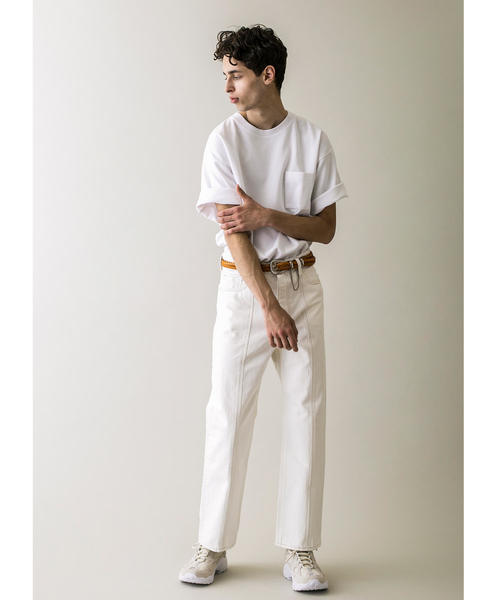 MONKEY TIME(モンキータイム)の「<monkey time> WHITE DENIM CENTER SEAM TROUSER/デニムパンツ(デニムパンツ・メンズ・ホワイト・L/S/M)」の6枚目の写真