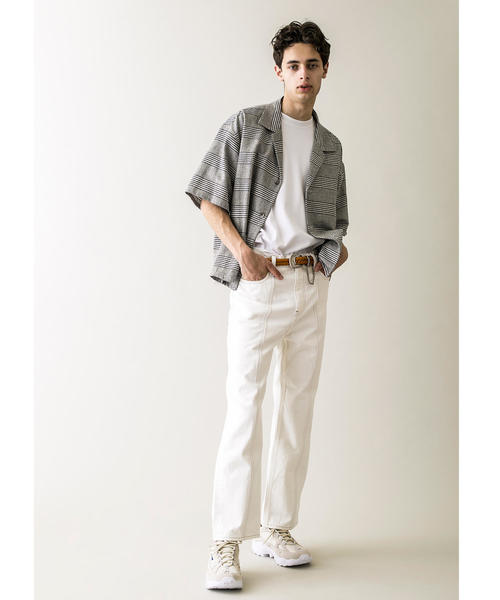 MONKEY TIME(モンキータイム)の「<monkey time> WHITE DENIM CENTER SEAM TROUSER/デニムパンツ(デニムパンツ・メンズ・ホワイト・L/S/M)」の9枚目の写真