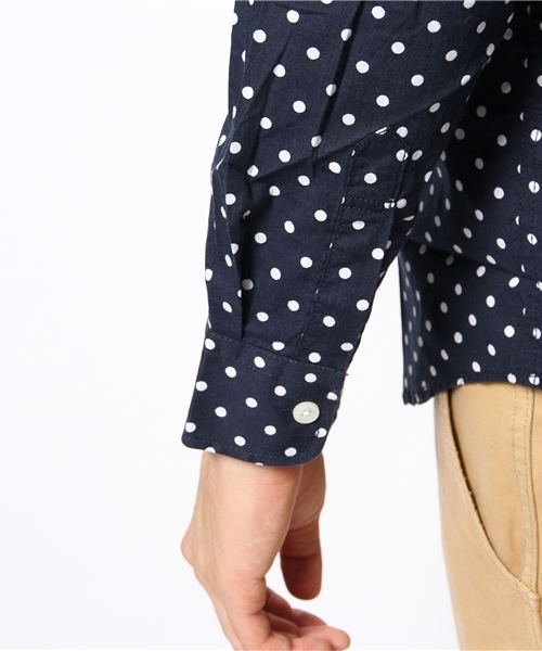 WEGO（ウィゴー）の「WEGO/ドットシャツ（シャツ/ブラウス・メンズ・ホワイト/ネイビー・MEDIUM/LARGE）」の7枚目の写真