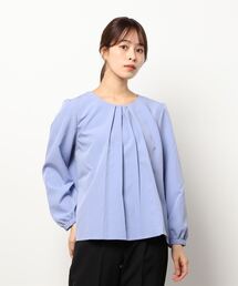 ウォッシャブルカットジョーゼットTブラウス
