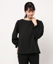 ウォッシャブルカットジョーゼットTブラウス