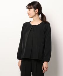 ウォッシャブルカットジョーゼットTブラウス