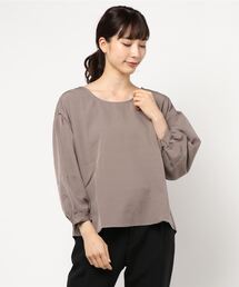 ウォッシャブルカットジョーゼットTブラウス