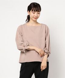 ウォッシャブルカットジョーゼットTブラウス