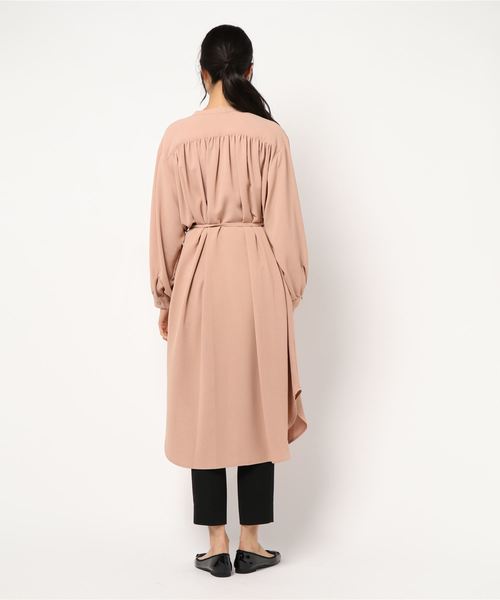 DouDou（ドゥドゥ）の「フロントジップギャザーシャツ（シャツ/ブラウス・レディース・ベージュ/カーキ/ピンク・FREE）」の5枚目の写真