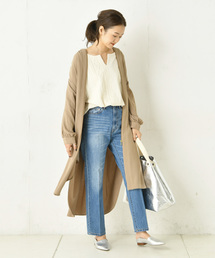 DouDou | フロントジップギャザーシャツ(シャツ/ブラウス)