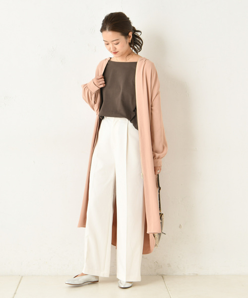 DouDou（ドゥドゥ）の「フロントジップギャザーシャツ（シャツ/ブラウス・レディース・ベージュ/カーキ/ピンク・FREE）」の3枚目の写真